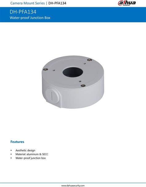 pfa134 waterproof junction box|pfa134 datasheet.